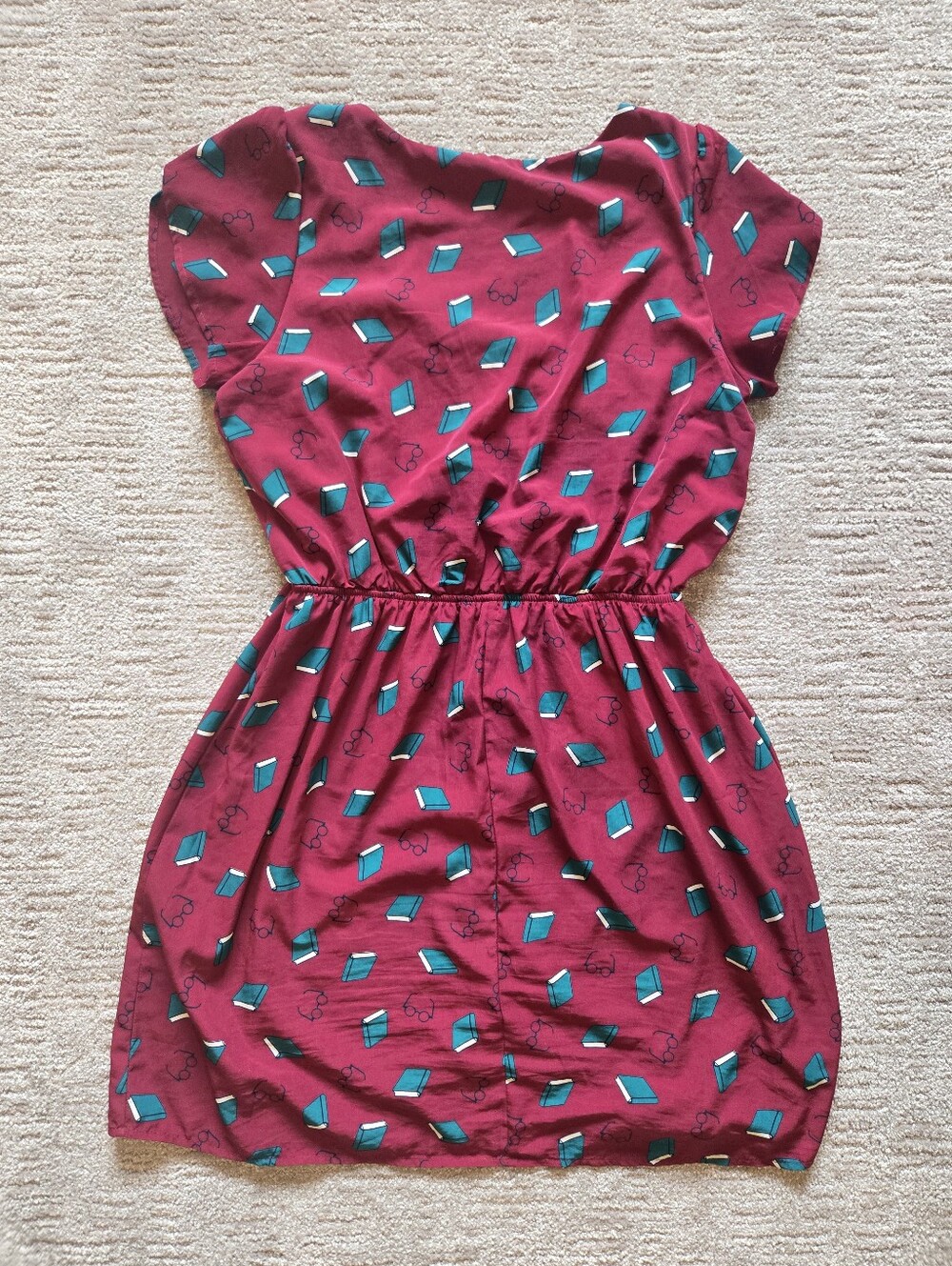 ModCloth Oh My Gosh A Line Book Print Dress Size L - Picture 5 of 10